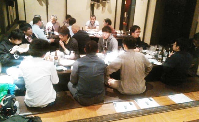 ワンゲル部 新人OB会員歓迎会の様子