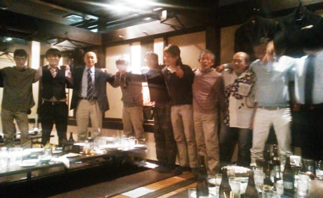 ワンゲル部 新人OB会員歓迎会の様子