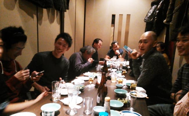ワンゲル部忘年会の様子