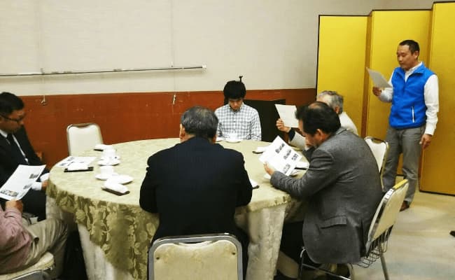 ワンダーフォーゲル部の活動報告会の様子