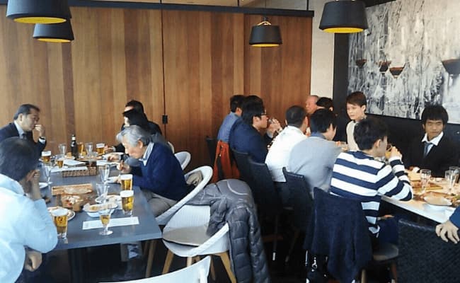 ワンダーフォーゲル部OB会の様子