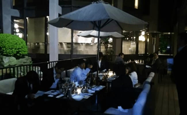 役員会と納涼会の様子