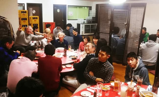 ワンダーフォーゲル部OB会の様子