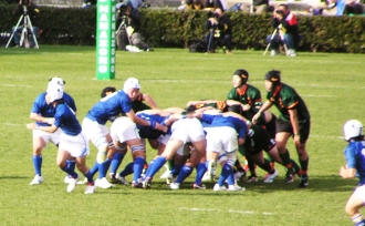 東大阪市の花園ラグビー場で行われた全国高校ラグビー大会の風景（7枚目）