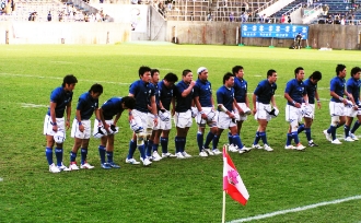 12月30日 東大阪市の花園ラグビー場で行われた全国高校ラグビー大会の風景（1枚目）