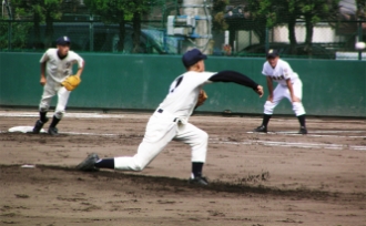 野球部 秋の府予選の様子（1枚目）