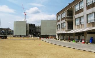 体育館がほぼなくなった時の写真