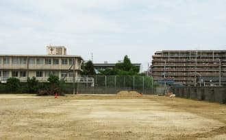 テニスコートが完全になくなった時の写真