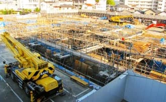 新校舎の土台創りの様子