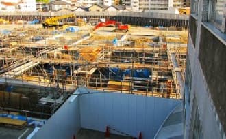 新校舎の土台創りの様子