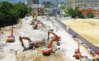 ほとんど更地になった風景