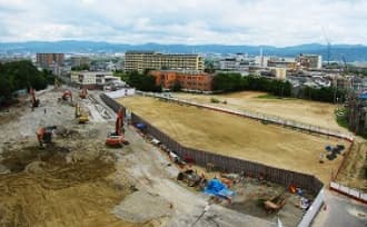 グランドの整備の様子