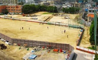 グランドの整備の様子